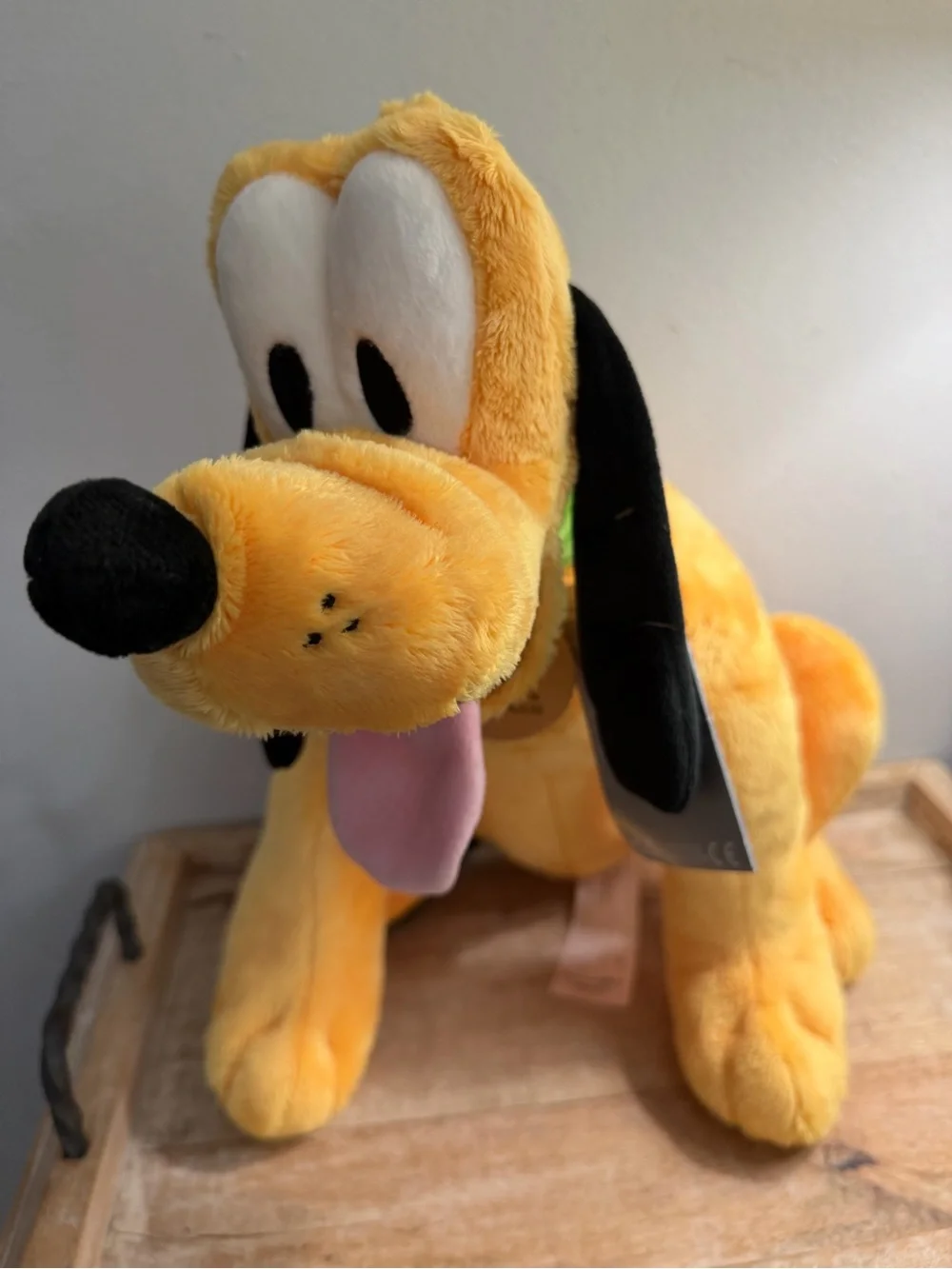 Walt Disney World Pluto Puppy Plush Tongue Out Disney Parks Exclusive w/ Tags